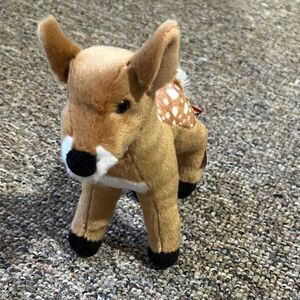 Charming Tan Plush Fawn Deer Toy